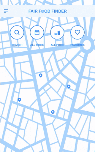 Fair Food Finder wireframes